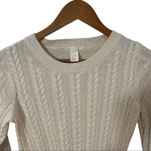 H&M Basic Knit Sweater Size XS Ivory/Cream - Picture 3 of 4